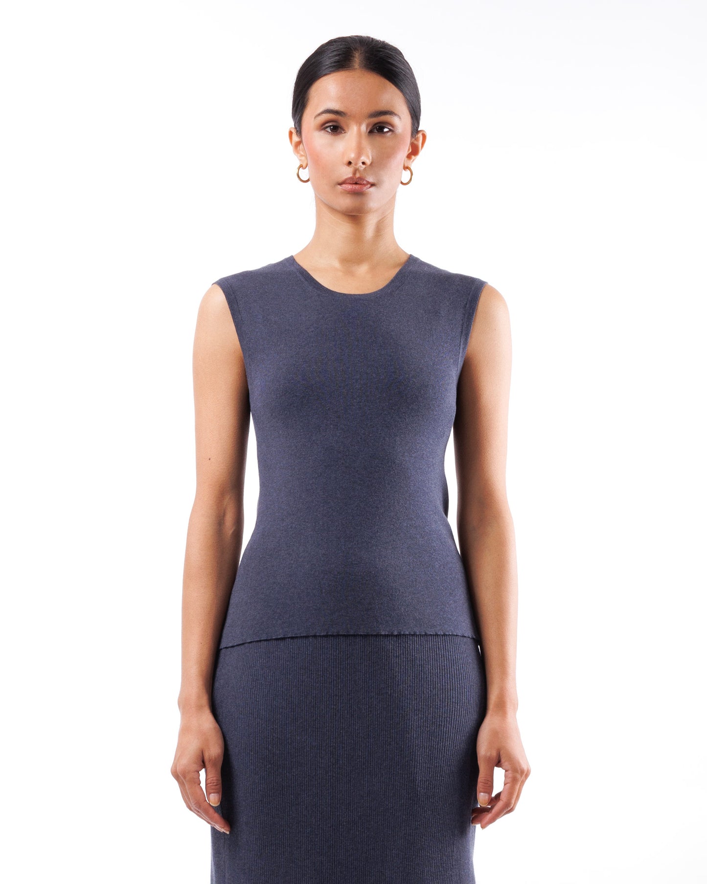 #1005 Cropped muscle tank organic cotton