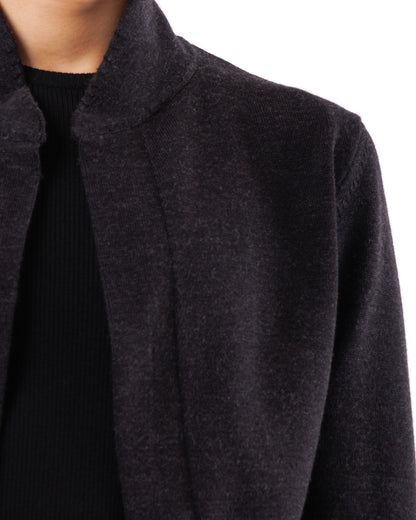 #1013 Cropped Shawl Collar Jacket 120's Superfine Merino And Organic Cotton — Lars Andersson, view 4