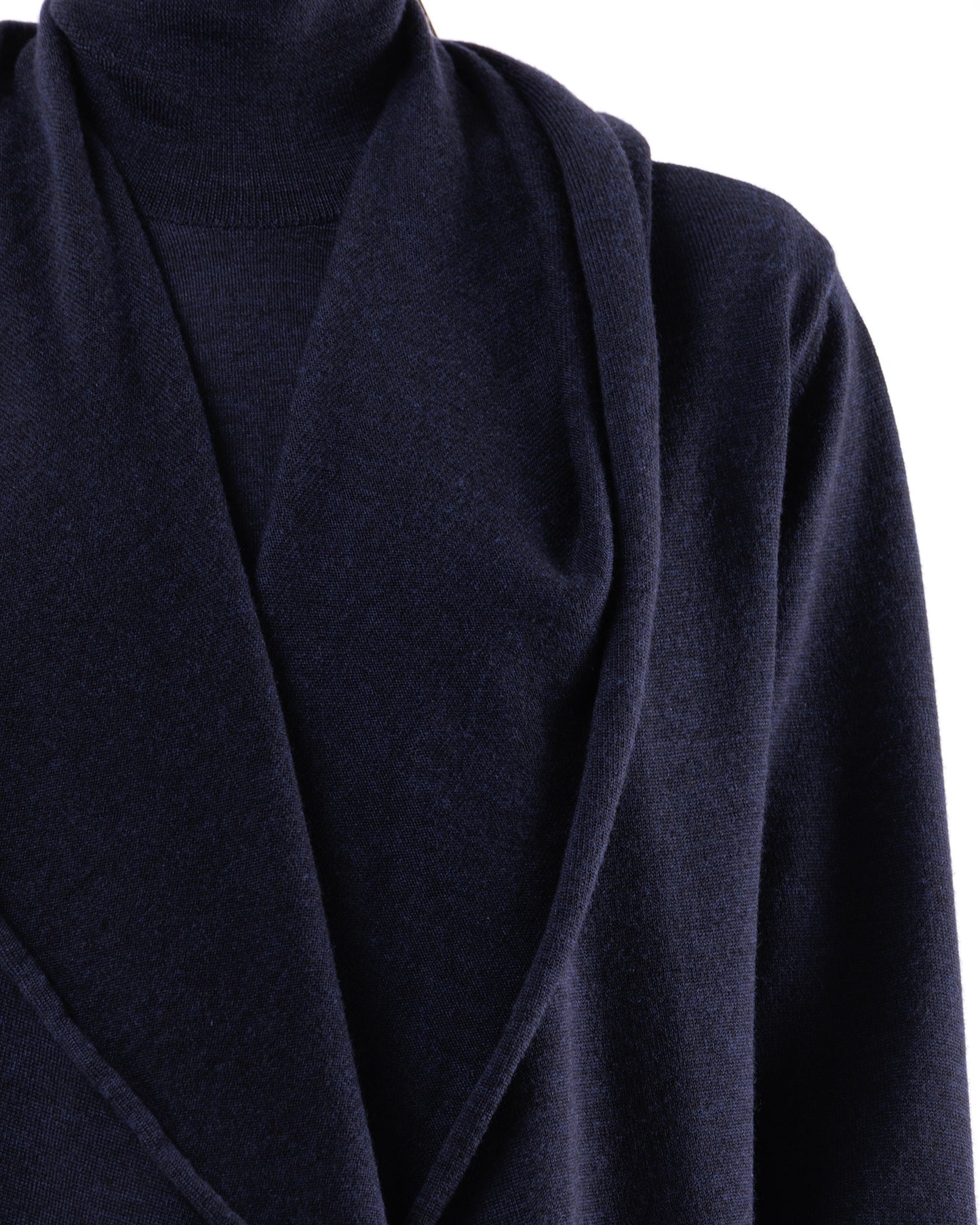 #1017 Hooded wrap jacket 120's superfine merino