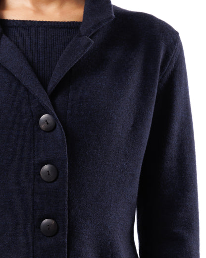 #1023 Notch collar jacket 120's superfine merino and organic cotton