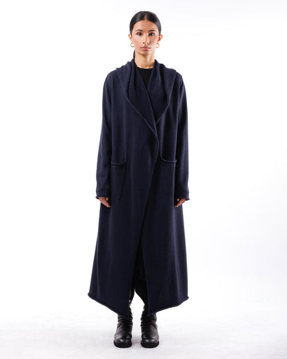 #1038 Hooded long coat 120's superfine merino