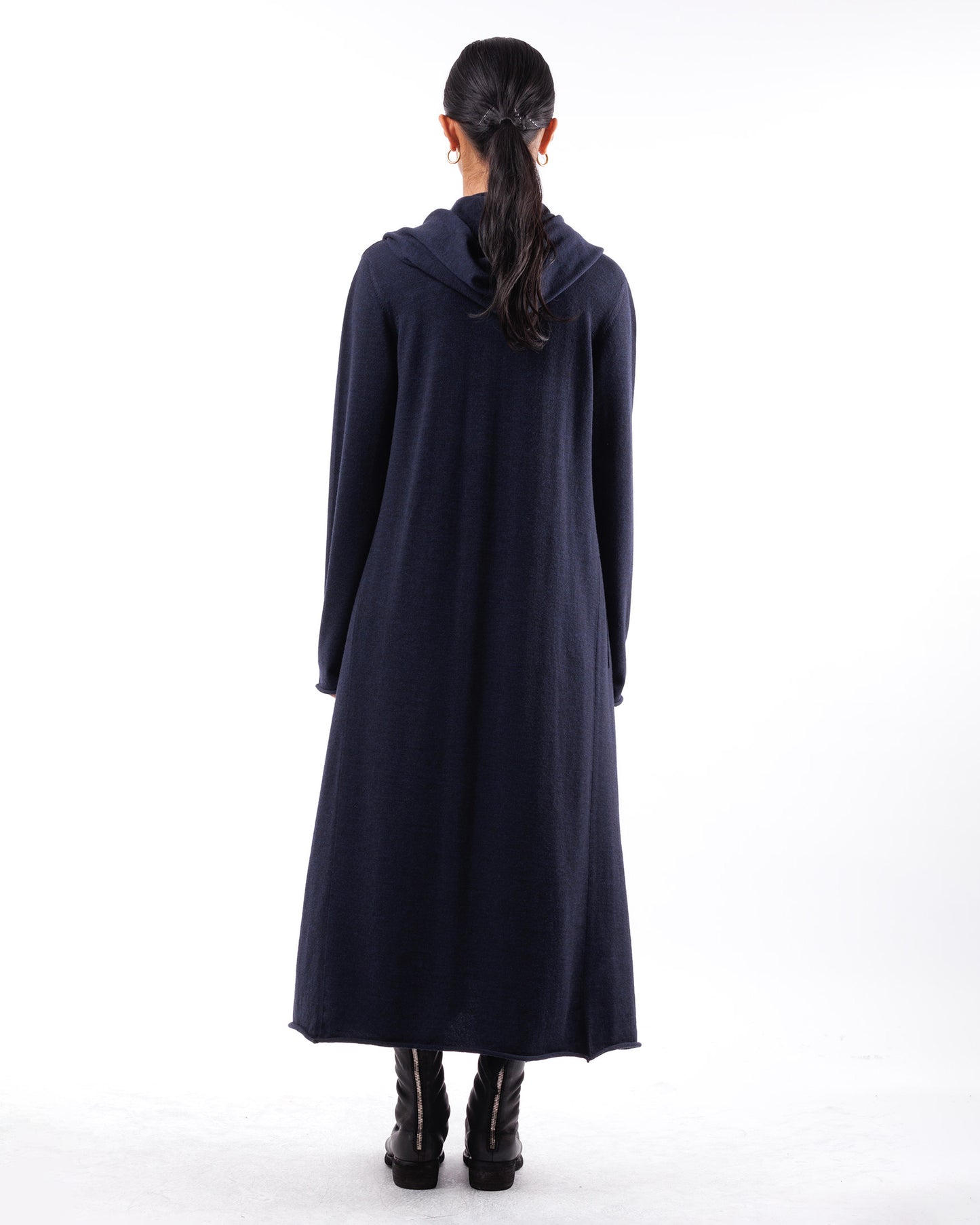 #1038 Hooded long coat 120's superfine merino