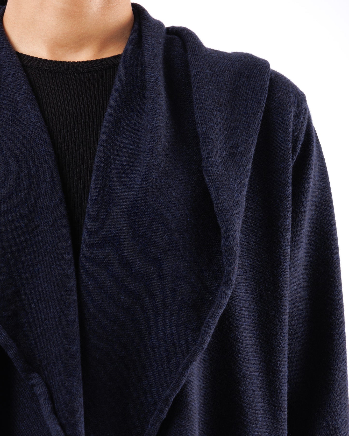 #1038 Hooded long coat 120's superfine merino