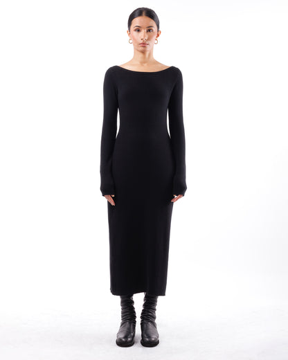 #1042 Bateau neck dress organic cotton