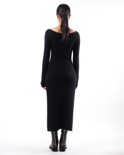 #1042 Bateau neck dress organic cotton