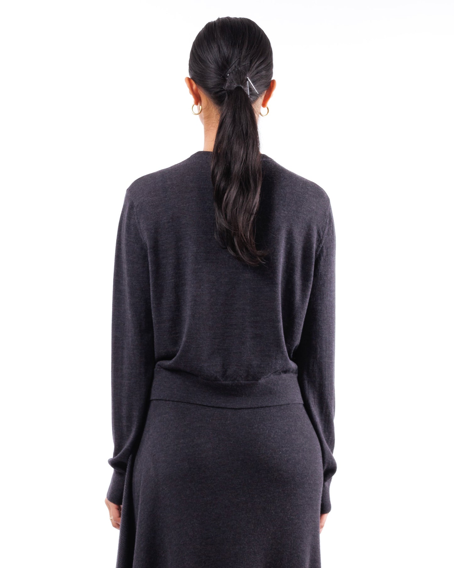 #1047 Cropped sweatshirt 120's superfine merino