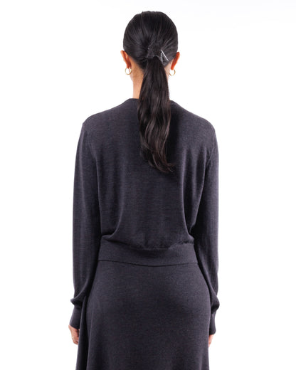 #1047 Cropped sweatshirt 120's superfine merino
