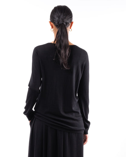#1048 Long sleeve top 120's superfine merino