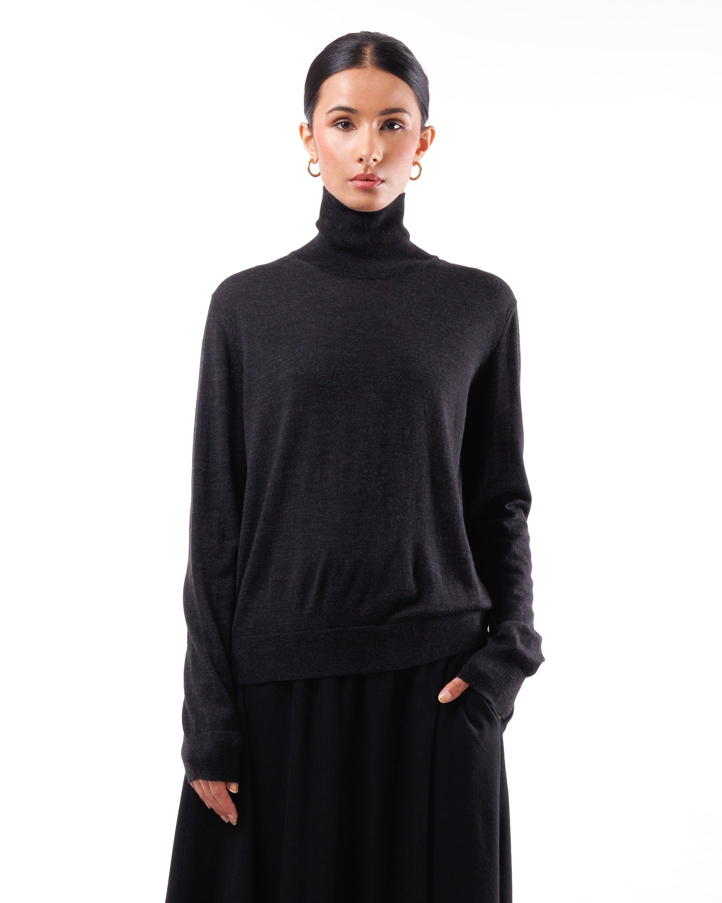 #1050 Turtleneck sweater 120's superfine merino