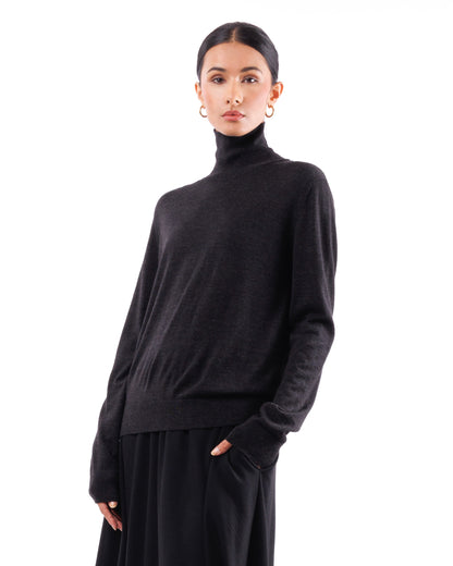 #1050 Turtleneck sweater 120's superfine merino