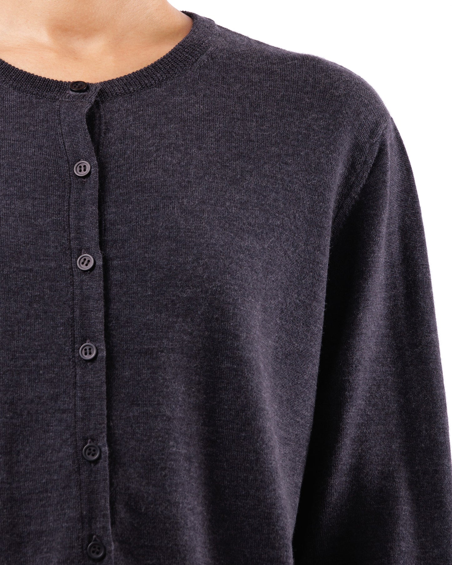 #1053 Cropped cardigan 120's superfine merino