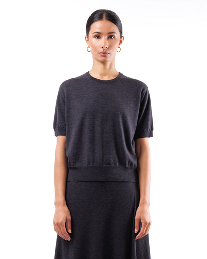 #1055 Short sleeve sweatshirt 120's superfine merino