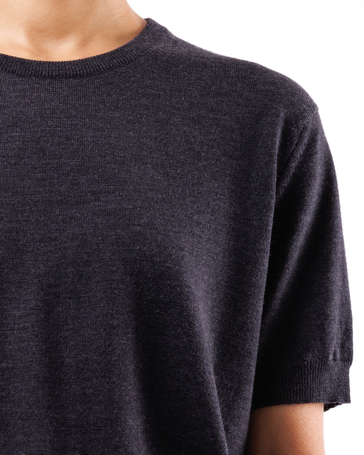 #1055 Short sleeve sweatshirt 120's superfine merino