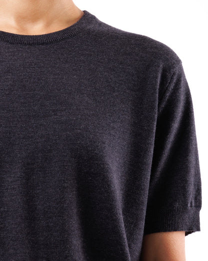 #1055 Short sleeve sweatshirt 120's superfine merino