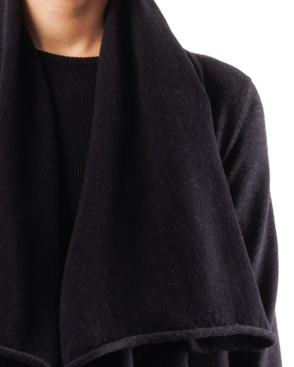 #1065 Tail coat with draped collar 120's superfine merino and organic cotton