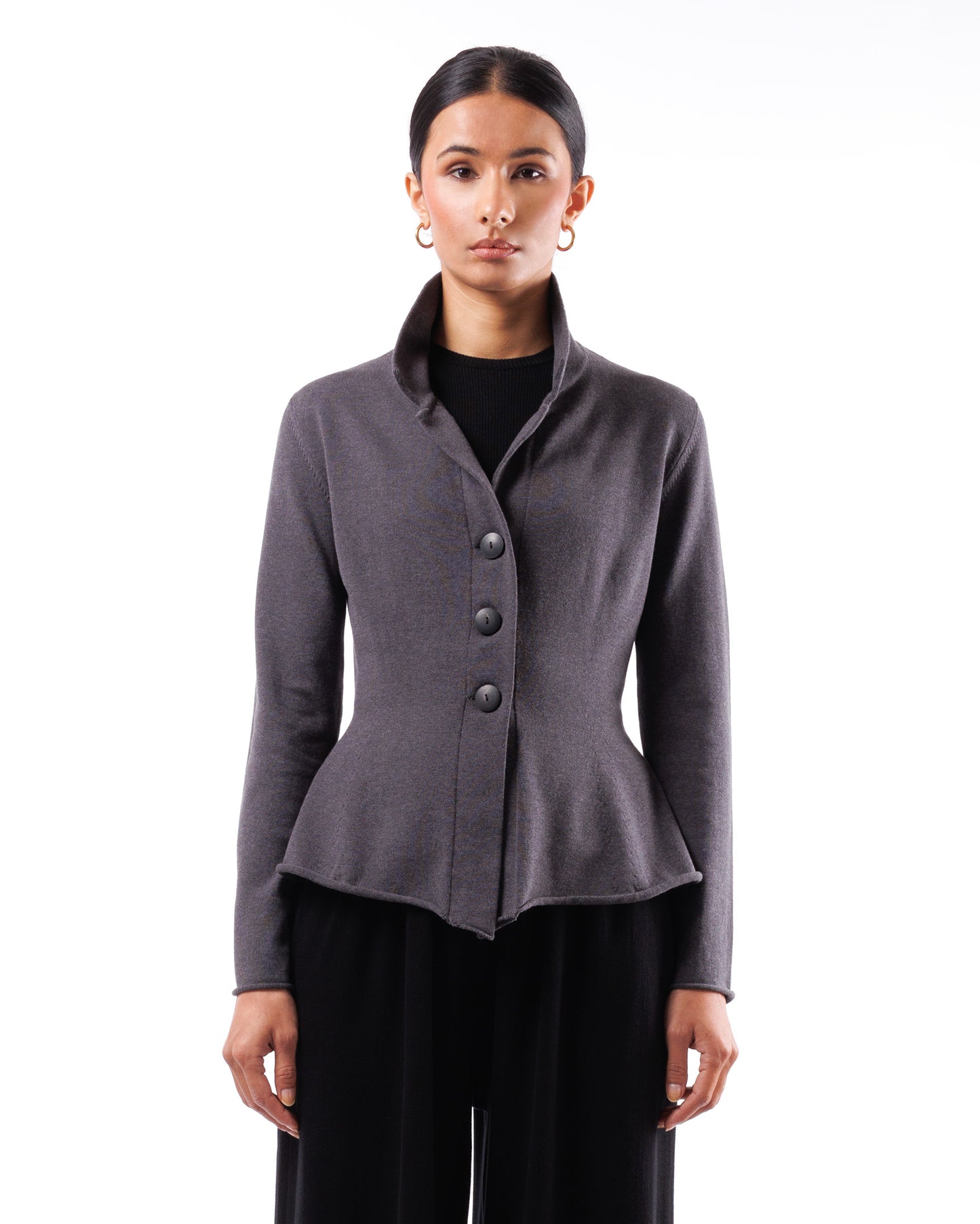 #805 Peplum jacket organic cotton
