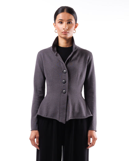 #805 Peplum jacket organic cotton