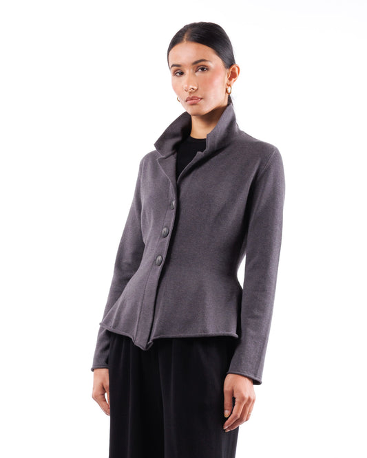 #805 Peplum jacket organic cotton