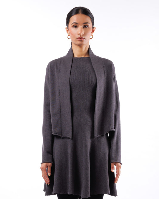 #807 Shawl collar jacket organic cotton