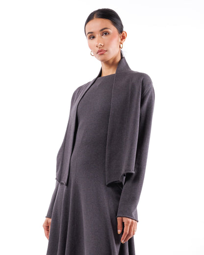 #807 Shawl collar jacket organic cotton