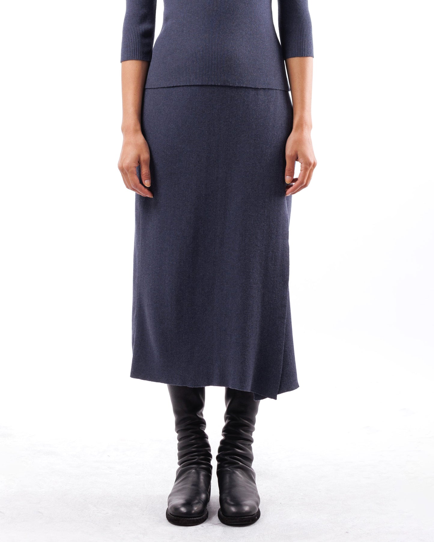 #933 Long wrap skirt organic cotton