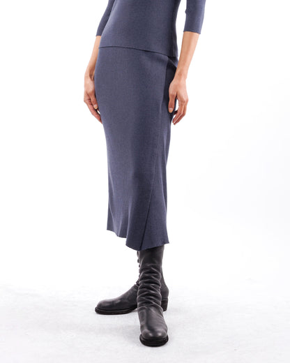 #933 Long wrap skirt organic cotton