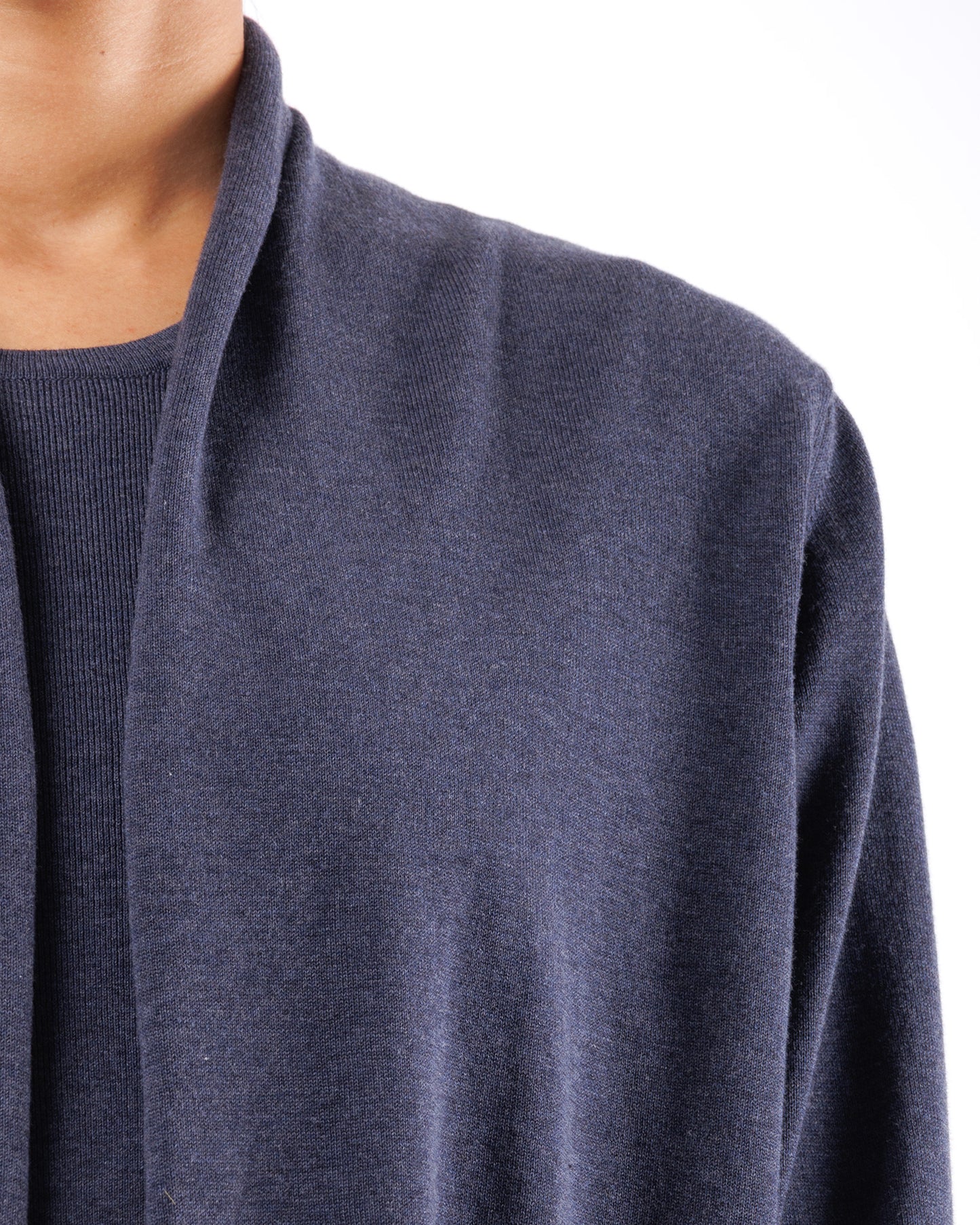 #935 Cropped shawl collar cardigan organic cotton
