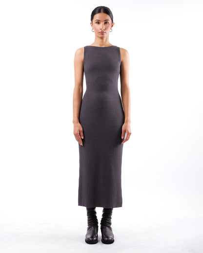 #940 Sleeveless boatneck dress organic cotton