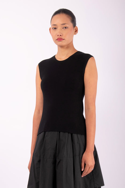 #1005 Muscle Tank in Organic Cotton- Black — Lars Andersson, view 2