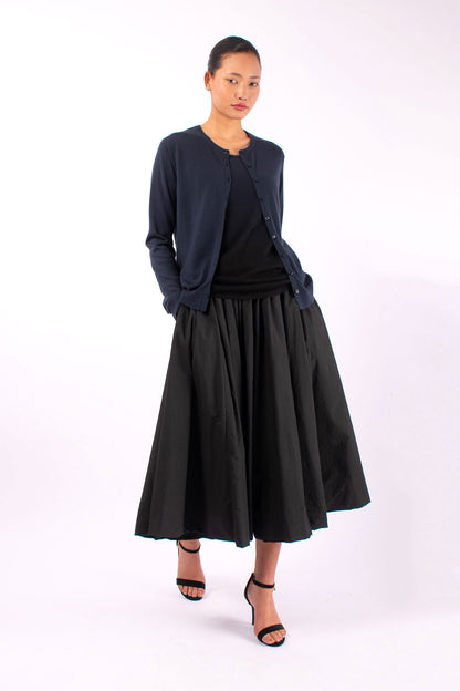 #1403 Crewneck Cardigan in Superfine Merino- Dark Space — Lars Andersson, view 6