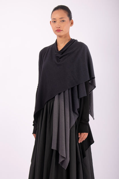 #1407 Shawl Cardigan in Superfine Merino- Taupe Ombre — Lars Andersson, view 2