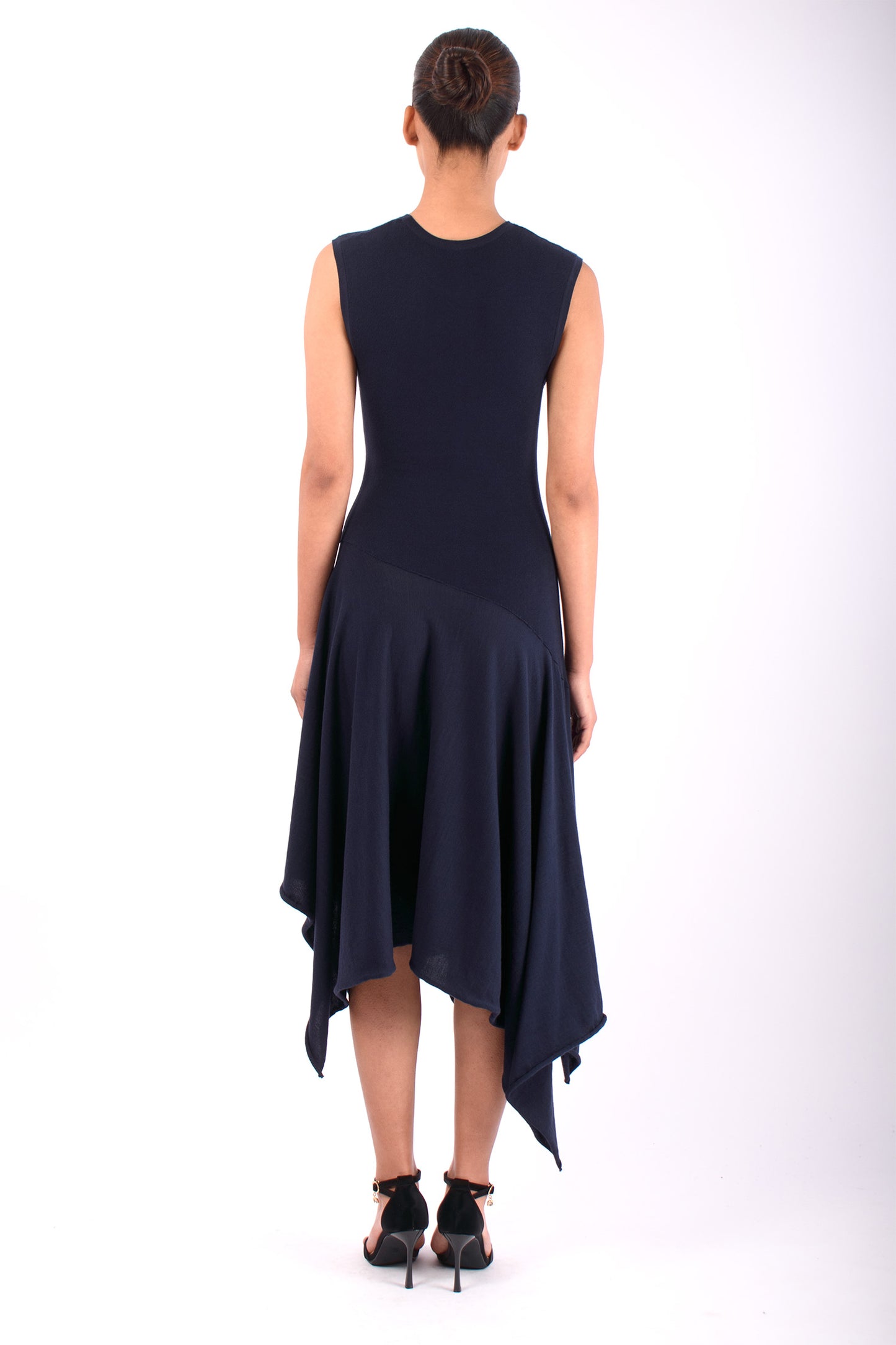 #1425 Muscle Tank Dress in Organic Cotton- Dark Marritimo — Lars Andersson, view 3