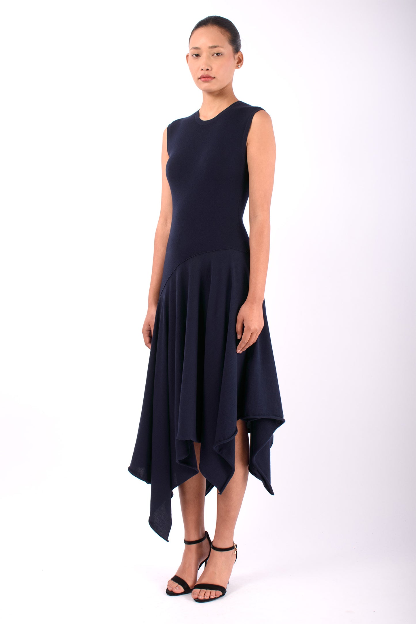 #1425 Muscle Tank Dress in Organic Cotton- Dark Marritimo — Lars Andersson, view 2