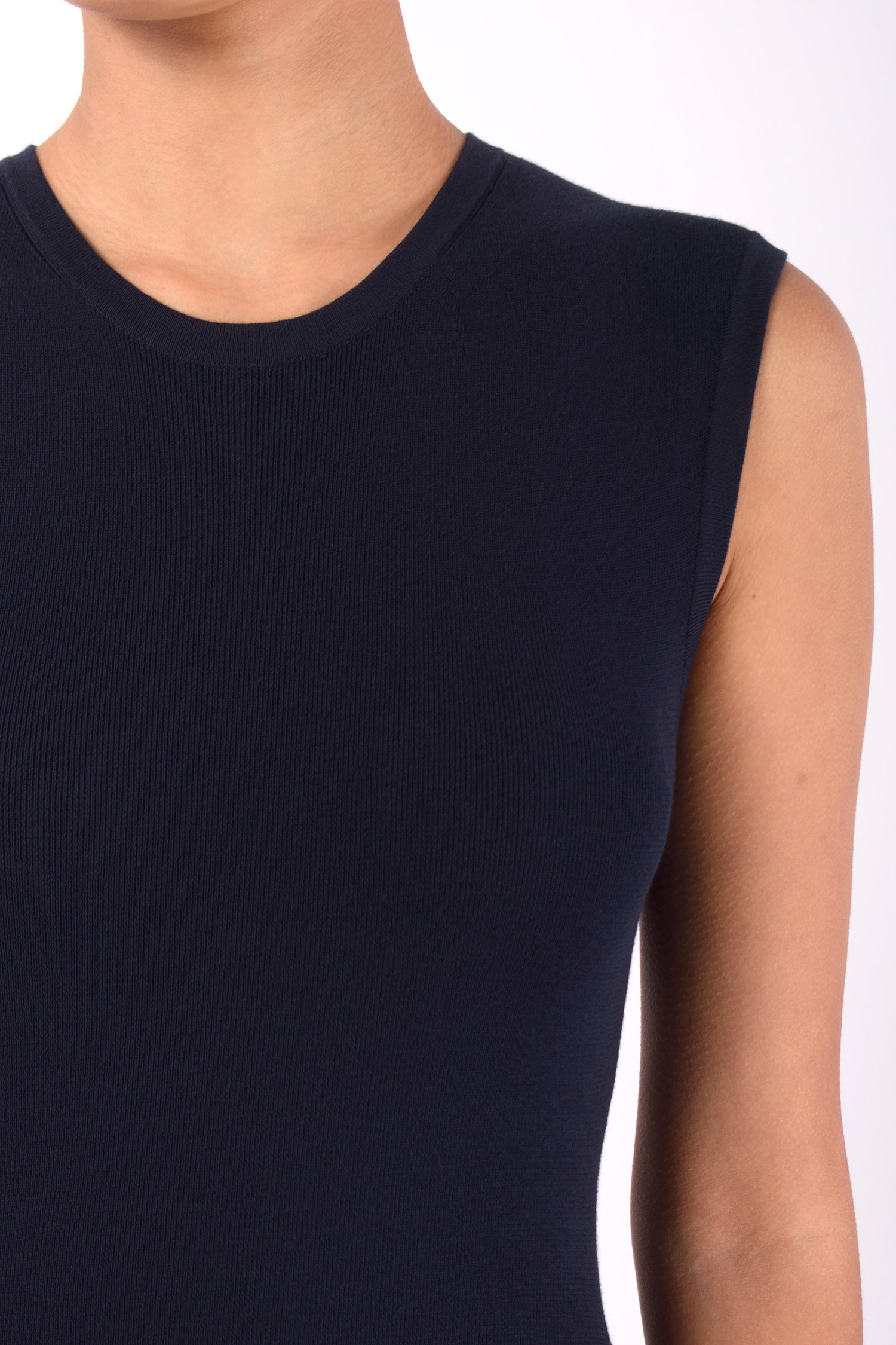 #1425 Muscle Tank Dress in Organic Cotton- Dark Marritimo — Lars Andersson, view 4