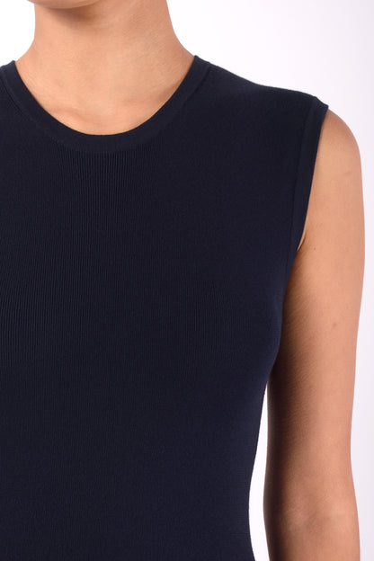 #1425 Muscle Tank Dress in Organic Cotton- Dark Marritimo — Lars Andersson, view 4