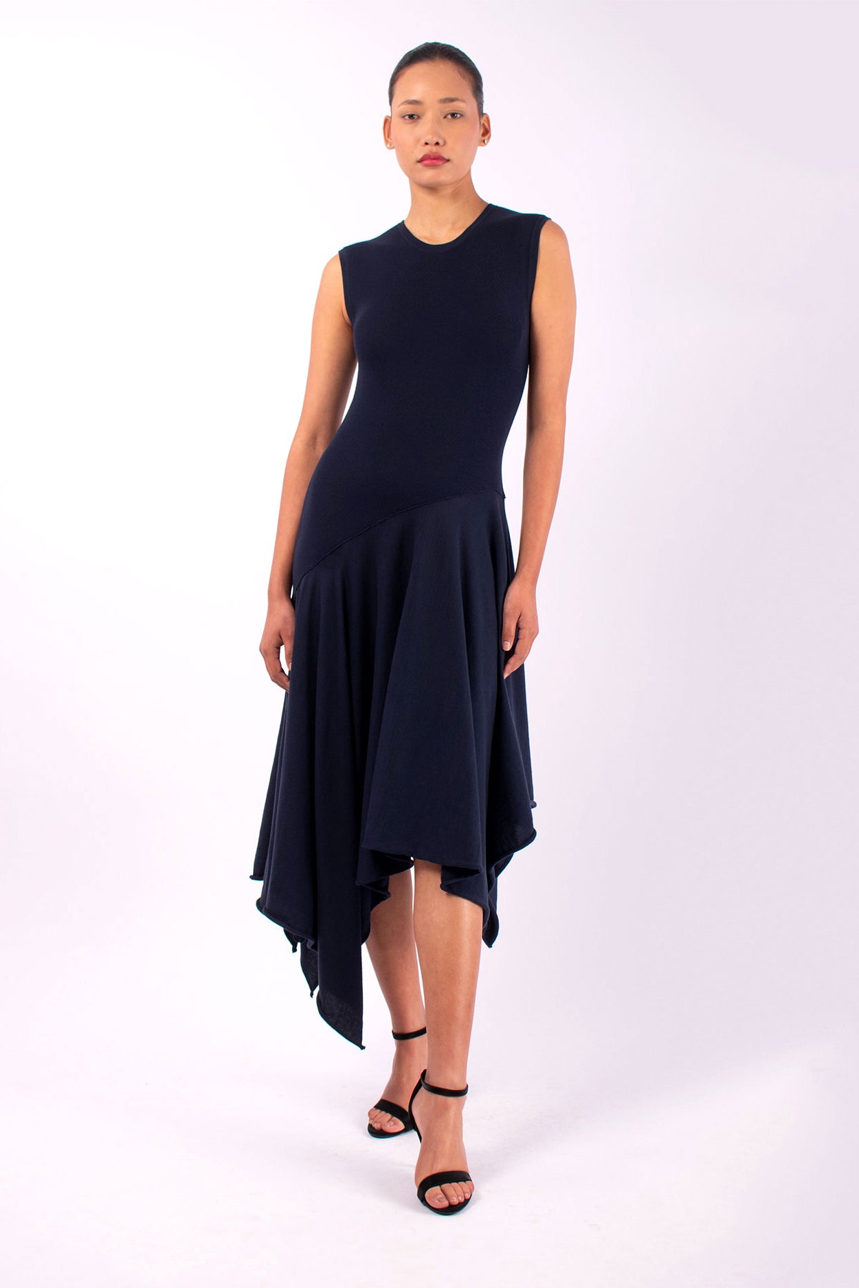 #1425 Muscle Tank Dress in Organic Cotton- Dark Marritimo — Lars Andersson, view 5