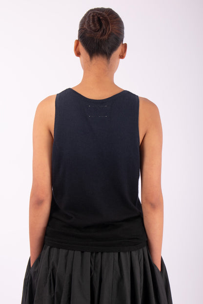 #1450 Boatneck Tank Top in Superfine Merino-Dark Space Ombre — Lars Andersson, view 3