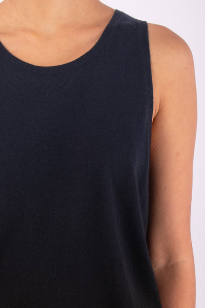 #1450 Boatneck Tank Top in Superfine Merino-Dark Space Ombre — Lars Andersson, view 4
