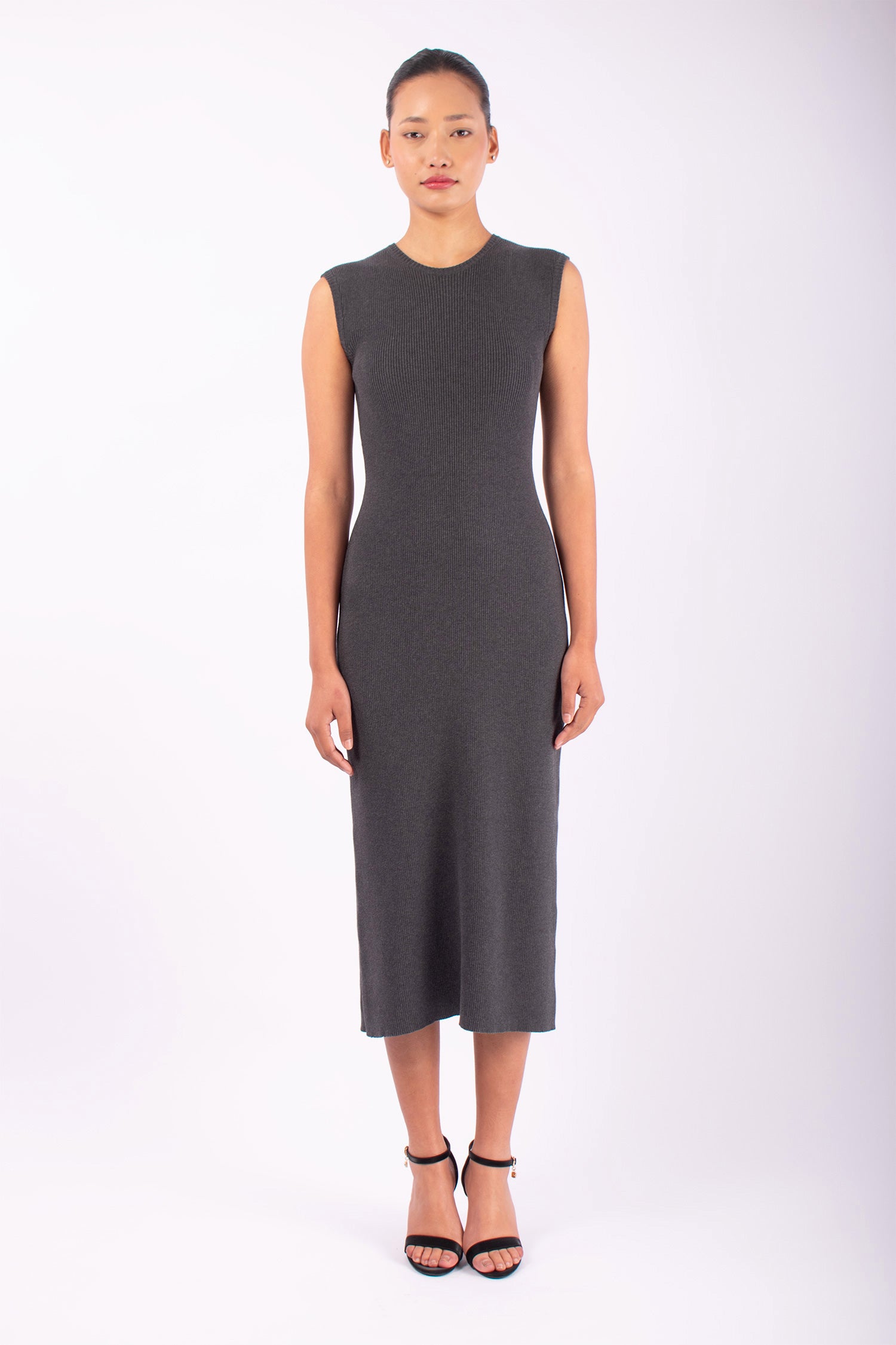 #1461 Muscle Tank Dress in Organic Cotton- Tripoli — Lars Andersson hand-loomed knitwear