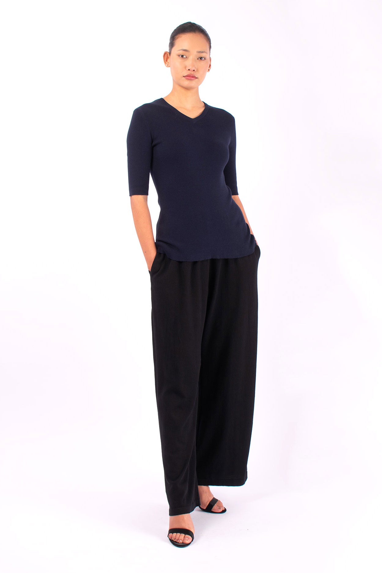 #1467 Pant in Organic Cotton- Black — Lars Andersson, view 2