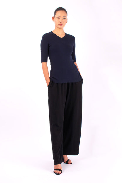 #1467 Pant in Organic Cotton- Black — Lars Andersson, view 2