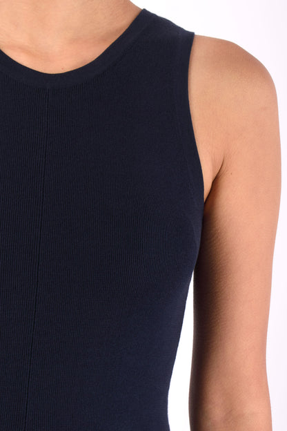 #1486 Halter Dress in Organic Cotton- Dark Morritimo — Lars Andersson, view 4