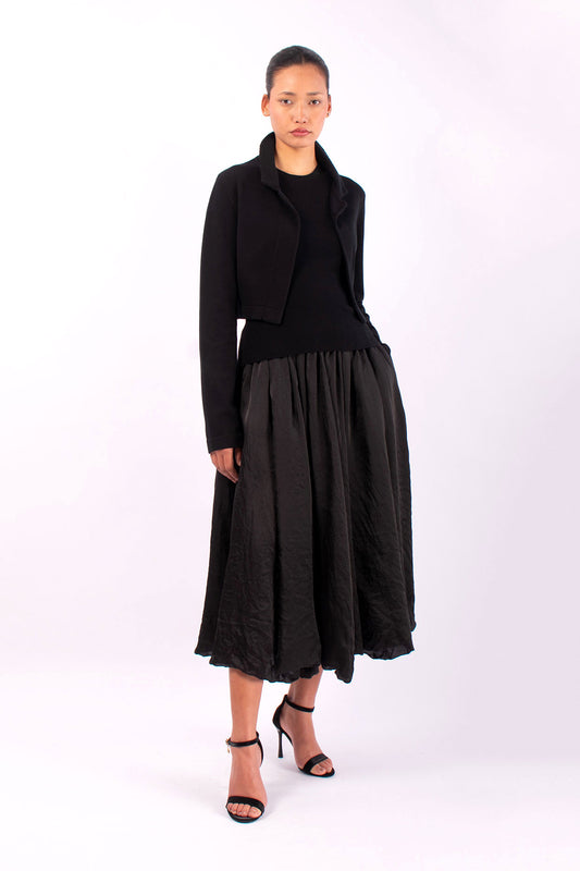 #1493 Bubble Skirt in Silk Organza- Black — Lars Andersson, view 2