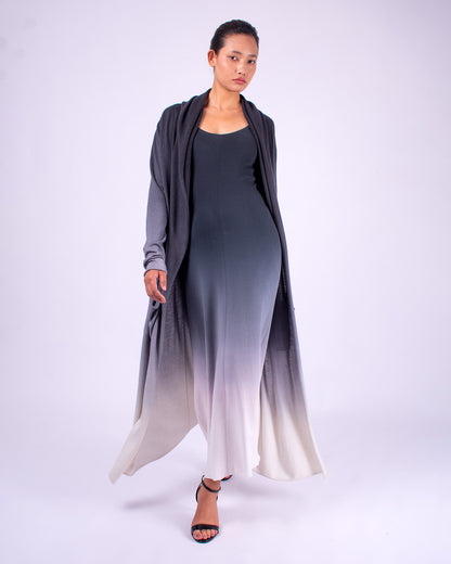 #1251 Scoop-neck tank dress 1x1 in organic cotton