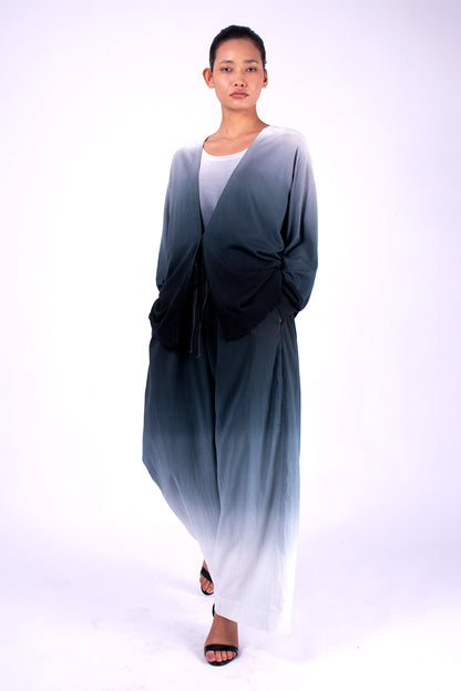 #1361 Dreawstring Pant In Cotton Voile- Black Ombre — Lars Andersson, view 2