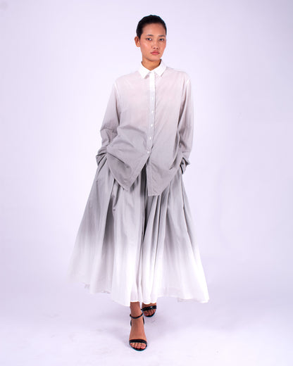 #1170 Oversized button down shirt in cotton voile
