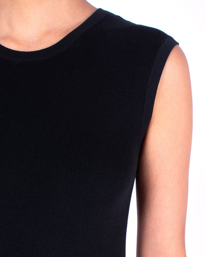 #1005 Cropped muscle tank 1x1 rib in organic cotton