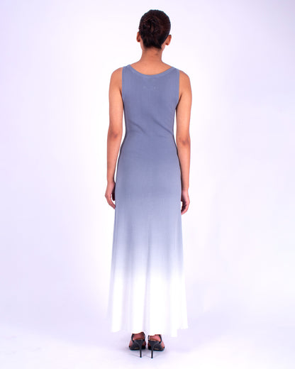 #1138 Sleeveless boatneck dress 2x1 in organic cotton