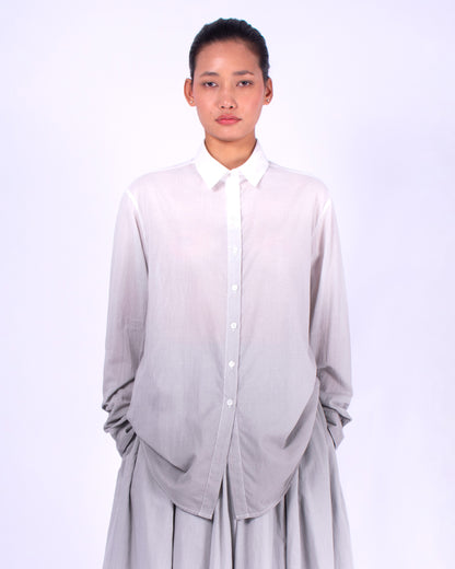#1170 Oversized button down shirt in cotton voile