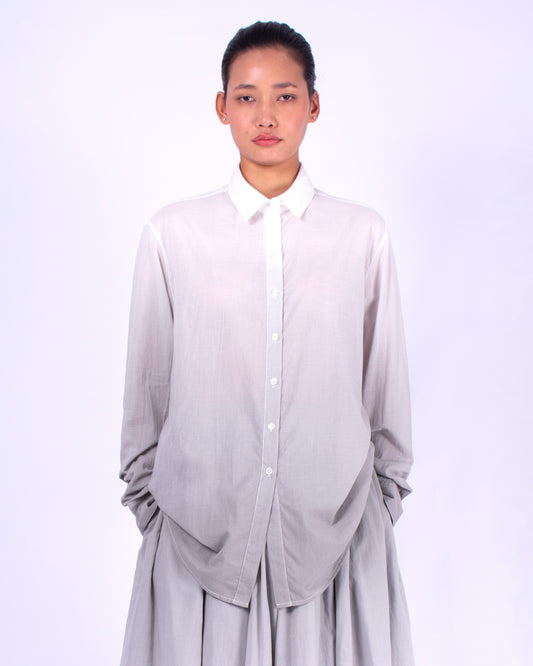 #1170 Oversized button down shirt in cotton voile